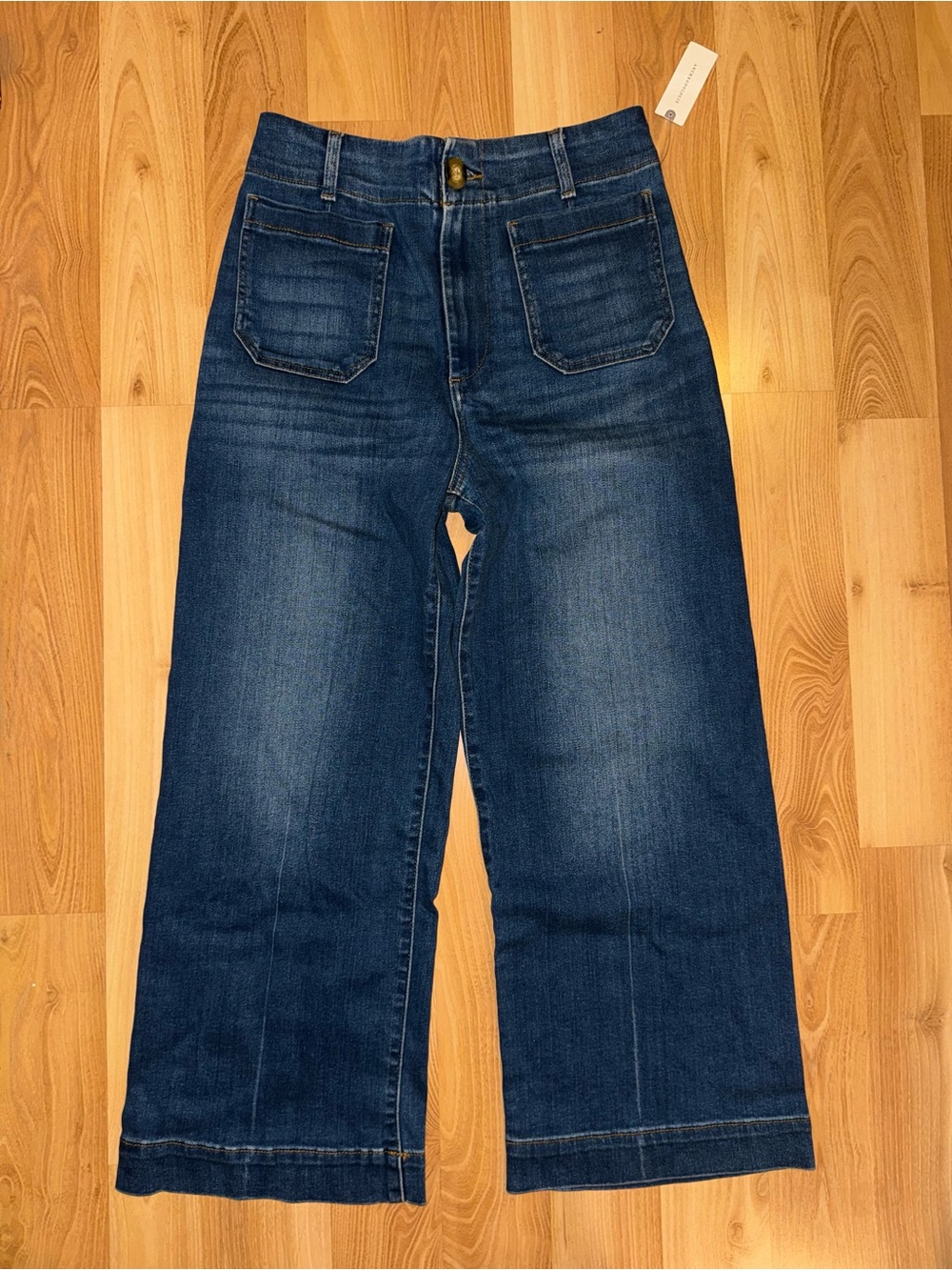 Anthropologie The Colette Maeve Wide Leg Cropped Women's Jeans in Blue